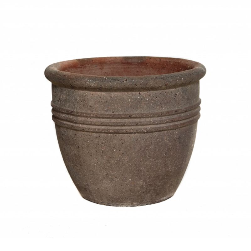 Old Ironstone Lined Cylinder Planters
